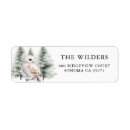 Search for snowy owl return address labels Watercolor