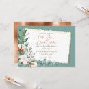 Search for teal and copper wedding invitations Floral