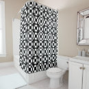 Search for black and white circle shower curtains Retro