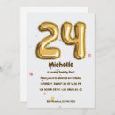Search for 24th birthday invitations Gold