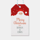 Search for santa claus gift tags Red and white
