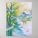 Recherche de cerfs communs posters Aquarelle