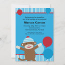 Recherche de singe de chaussette invitations Garçon