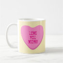 Search for heart candy mugs Love you
