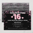Search for black pink silver invitations Heart
