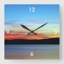 Recherche de murale de coucher du soleil horloges Lac