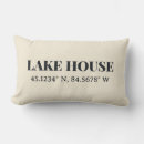 Search for lake house pillows Latitude and longitude