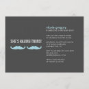 Search for moustache baby shower invitations Twins