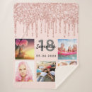 Search for birthday party blankets Rose gold