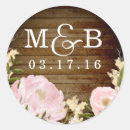 Search for monogram floral wedding stickers Pink