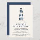 Search for lighthouse birthday invitations Navy blue