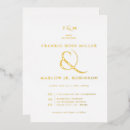 Recherche de real foil invitations Blanc et or