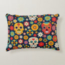 Recherche de dia los muertos coussins Fleur