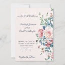 Search for blue floral border wedding invitations Flowers