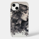 Search for cream and black iphone cases Dark flowers