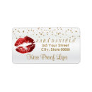 Search for red lips return address labels Cosmetologist