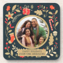 Search for vintage christmas coasters Botanical