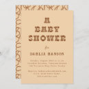 Recherche de beige baby shower invitations Brun