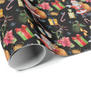 Search for traditional santa wrapping paper Christmas pattern