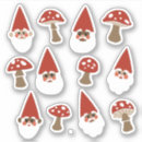 Search for gnome mushroom stickers Gnomes