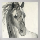 Recherche de cheval abstrait posters Noir