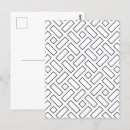 Search for black and white pattern postcards Abstract