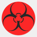 Recherche de risque autocollants Rouge