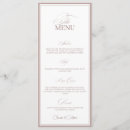 Search for blush pink wedding menus Elegant