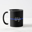 Search for police wife mugs Thin blue line