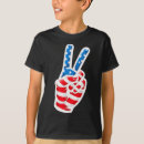 Search for hand peace sign tshirts Red white and blue