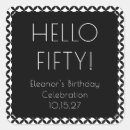Search for age 50 stickers Black and white