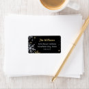 Search for silver snowflake return address labels Gold