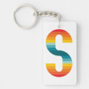 Search for retro stripes keychains Sunset