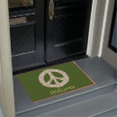 Search for peace sign doormats Green