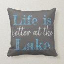 Search for lake life pillows Typography
