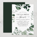 Search for virtual bridal shower invitations Greenery