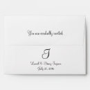 Recherche de monogrammed wedding envelopes Noir et blanc