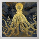 Search for metallic gold foil posters Black