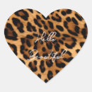 Search for heart shaped cat stickers Leopard