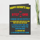 Search for step dads cards Typography