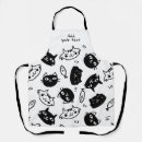 Search for black white cat aprons Cute