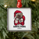 Search for english bulldog ornaments Santa