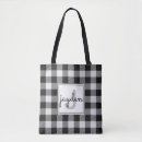 Search for black and white tote bags Plaid