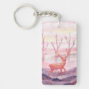 Search for deers rectangular keychains Forest
