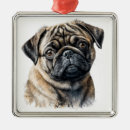 Search for black pug ornaments Puppy