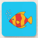 Recherche de poisson rouge dessous de verres Tropical