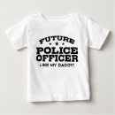 Recherche de police bébé tshirts Futur policier