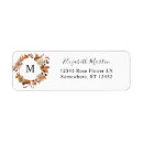 Search for rustic wreath return address labels Floral