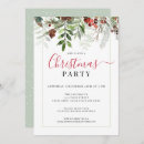Search for watercolor christmas invitations Red and green