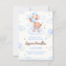 Search for blue teddy bear baby shower invitations Beary cute baby